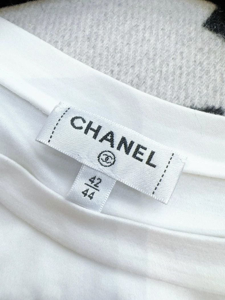 Chanel Chanel 20s Crystal Logo Short Sleeve T-Shirt- dmc Size US L / EU 52-54 / 3 - 5 Thumbnail