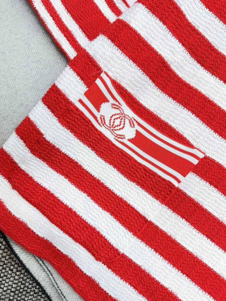 Chanel Chanel Red White Stripe Knit Long Sleeve Top- dmc Size US S / EU 44-46 / 1 - 5 Thumbnail