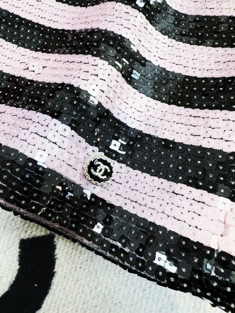 Chanel Chanel 22C Sequin Striped Sleeveless Top- dmc Size US M / EU 48-50 / 2 - 4 Thumbnail