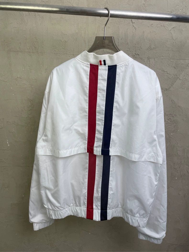 Thom Browne Thom Browne White Striped Nylon Jacket- dmc Size US M / EU 48-50 / 2 - 3 Thumbnail