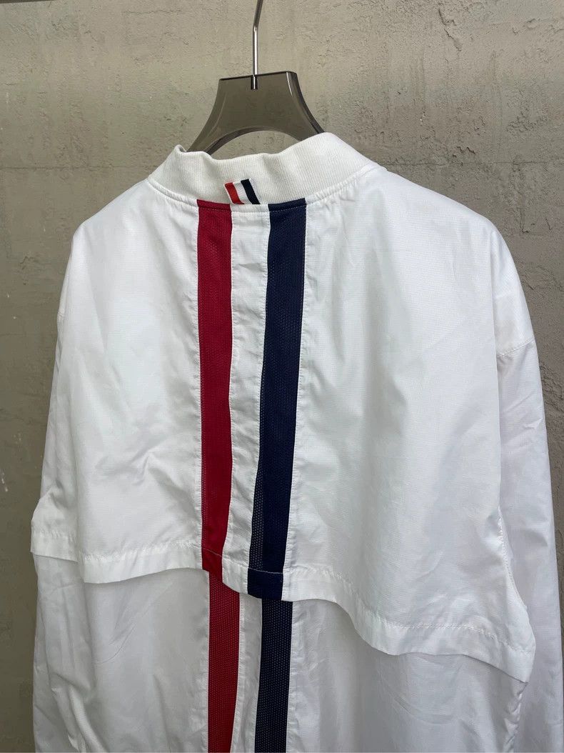 Thom Browne Thom Browne White Striped Nylon Jacket- dmc Size US M / EU 48-50 / 2 - 4 Thumbnail