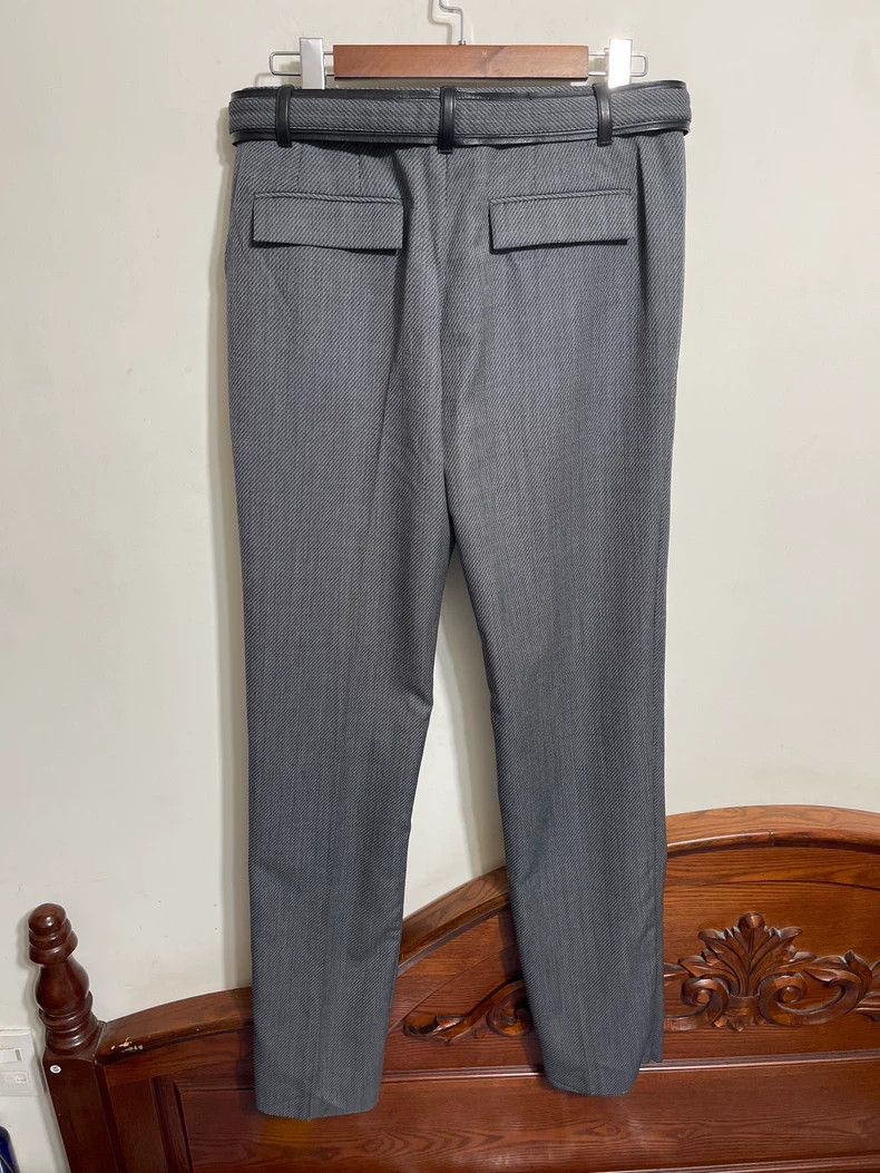 Balenciaga Balenciaga Belted Wool Dress Pants- dmc Size US 34 / EU 50 - 2 Thumbnail