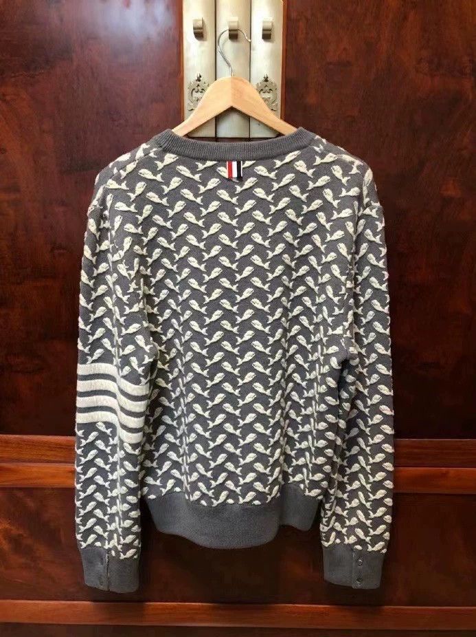 Thom Browne Thom Browne TB Whale Pattern Cashmere Sweater- dmc Size US L / EU 52-54 / 3 - 4 Thumbnail