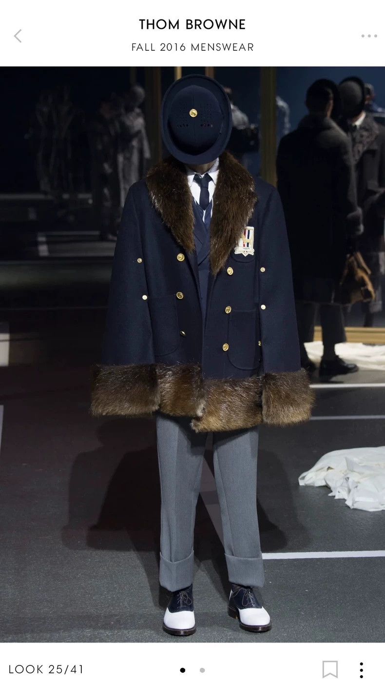 Thom Browne Thom Browne Wool Cloak Coat 16FW- dmc Size US XS / EU 42 / 0 - 4 Thumbnail