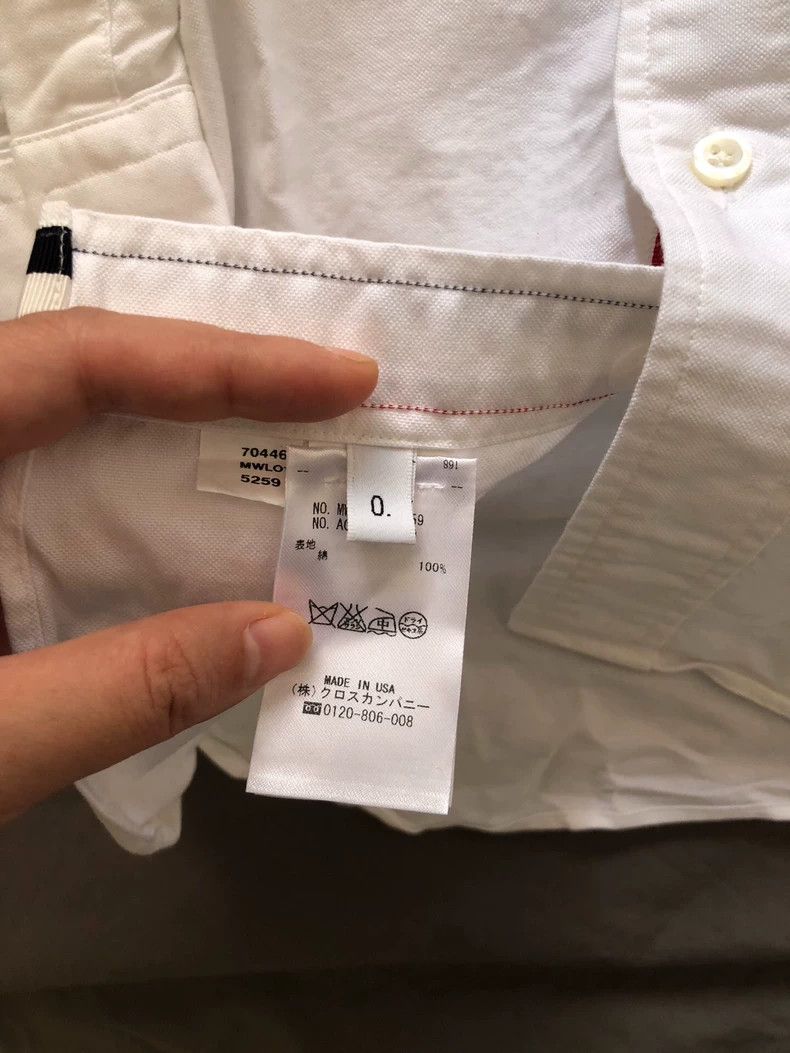 Thom Browne Thom Browne White Button-Up Shirt- dmc Size US XS / EU 42 / 0 - 3 Thumbnail