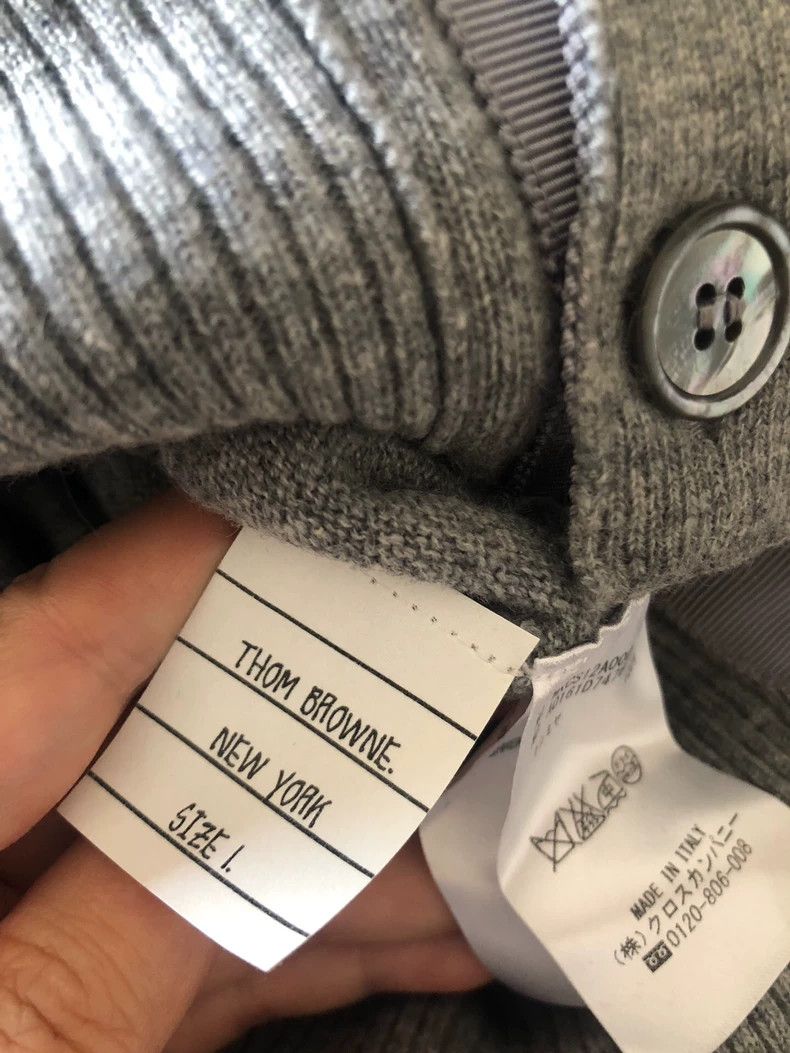 Thom Browne Thom Browne Gray Cashmere Cardigan- dmc Size US M / EU 48-50 / 2 - 5 Thumbnail