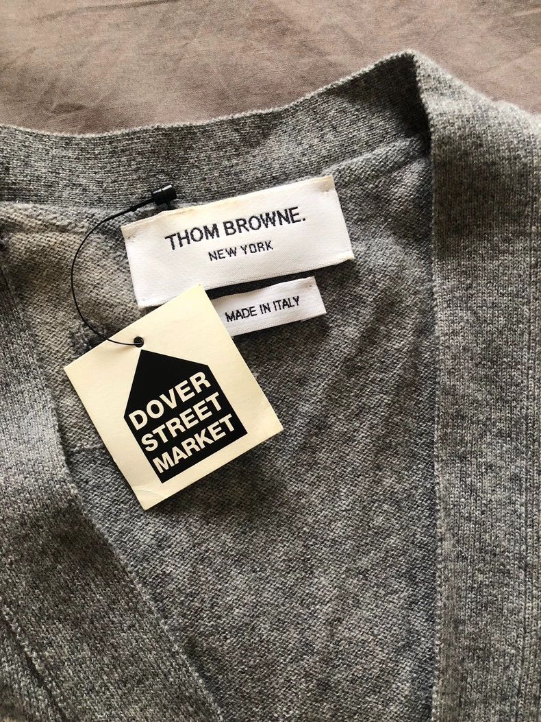 Thom Browne Thom Browne Gray Cashmere Cardigan- dmc Size US M / EU 48-50 / 2 - 3 Thumbnail