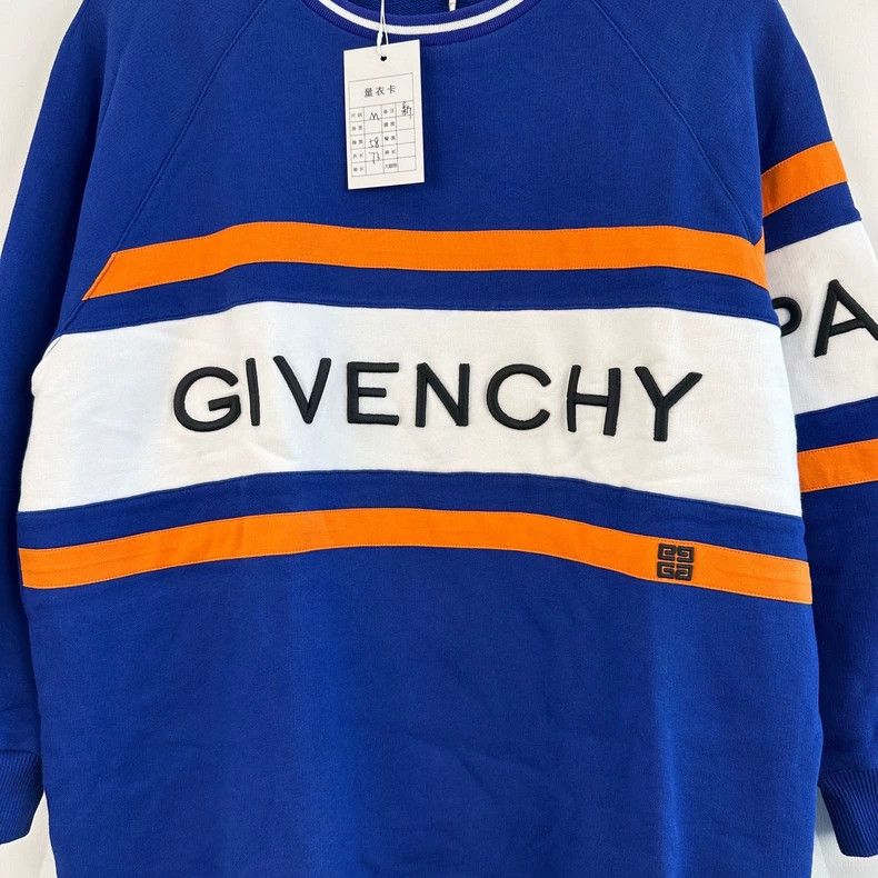 Givenchy Givenchy Blue Embroidered Letter Sweatshirt- dmc Size US M / EU 48-50 / 2 - 4 Thumbnail