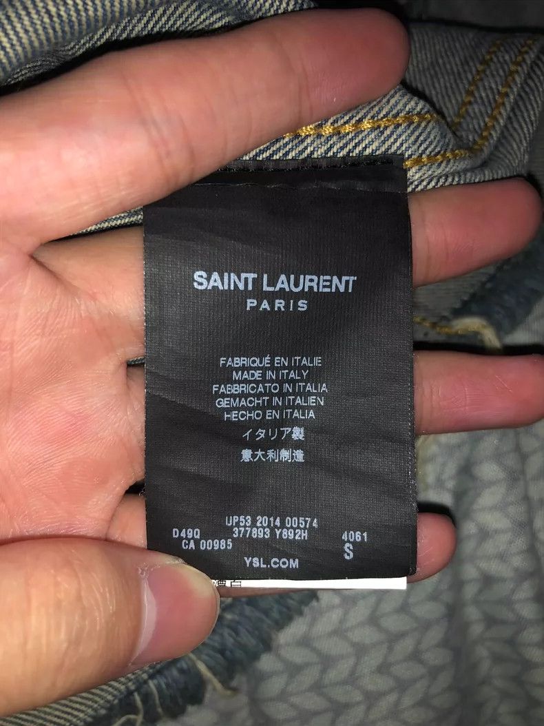 Hedi Slimane Saint Laurent Distressed Denim Vest- dmc Size US S / EU 44-46 / 1 - 5 Thumbnail
