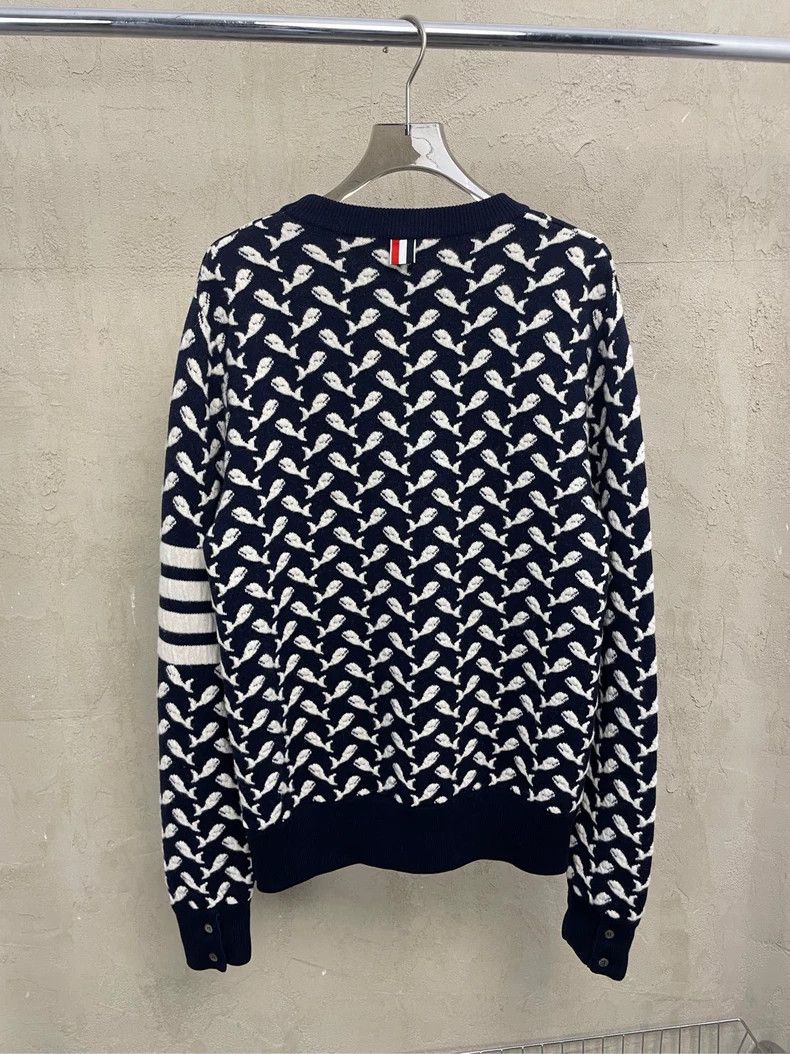Thom Browne Thom Browne Whale Print Wool Sweater- dmc Size US M / EU 48-50 / 2 - 3 Thumbnail