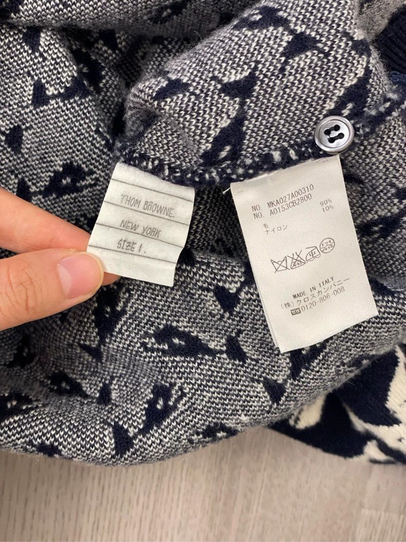 Thom Browne Thom Browne Whale Print Wool Sweater- dmc Size US M / EU 48-50 / 2 - 6 Thumbnail