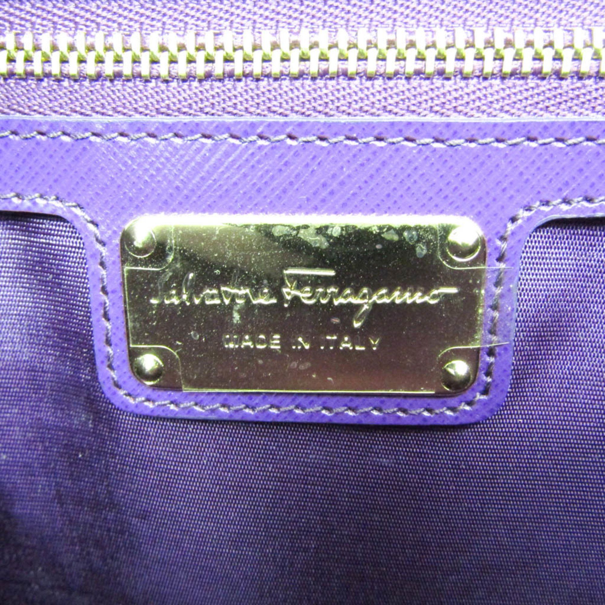Salvatore Ferragamo Salvatore Ferragamo Vara Chain Shoulder Bag AU 21 D855 Women's Leather Shoulder Bag Purple Size ONE SIZE - 11 Thumbnail