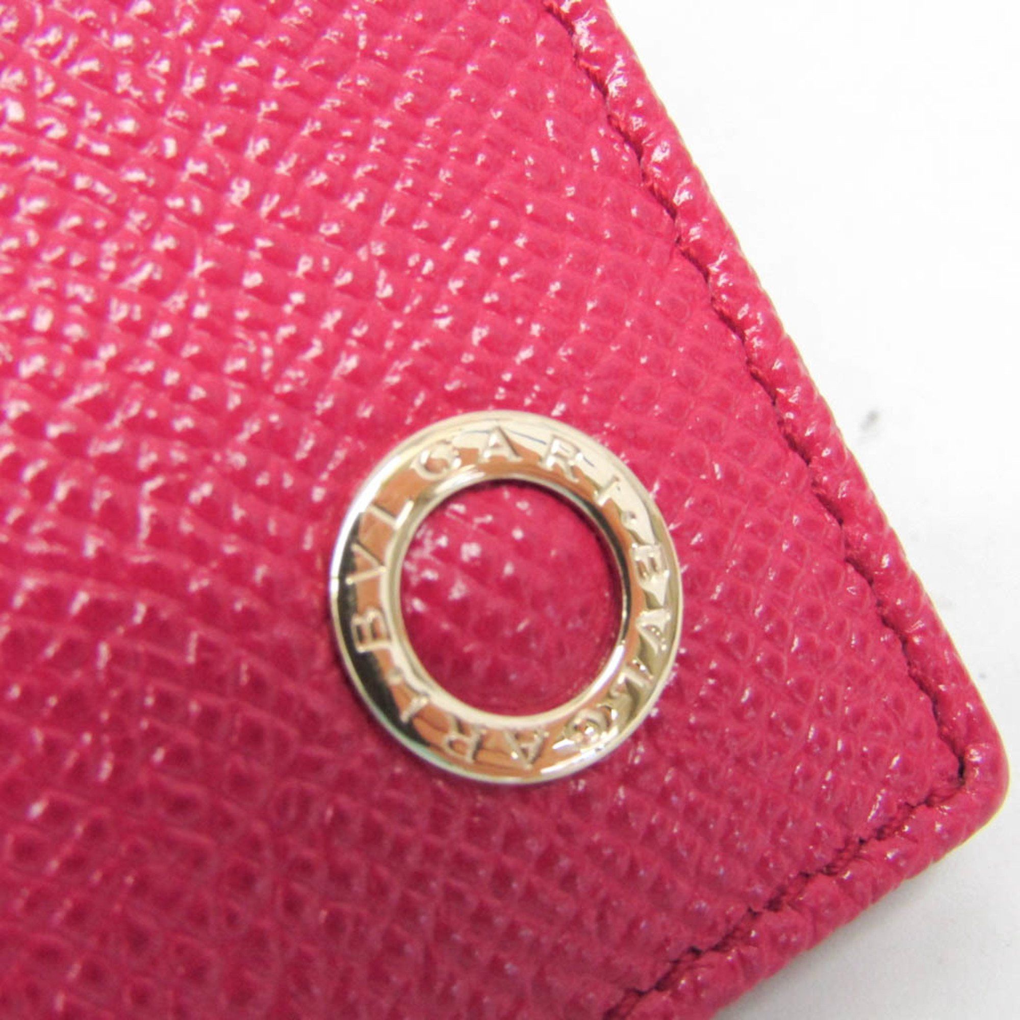 Bvlgari Bvlgari 287264 Leather Card Case Pink,Purple Size ONE SIZE - 8 Thumbnail