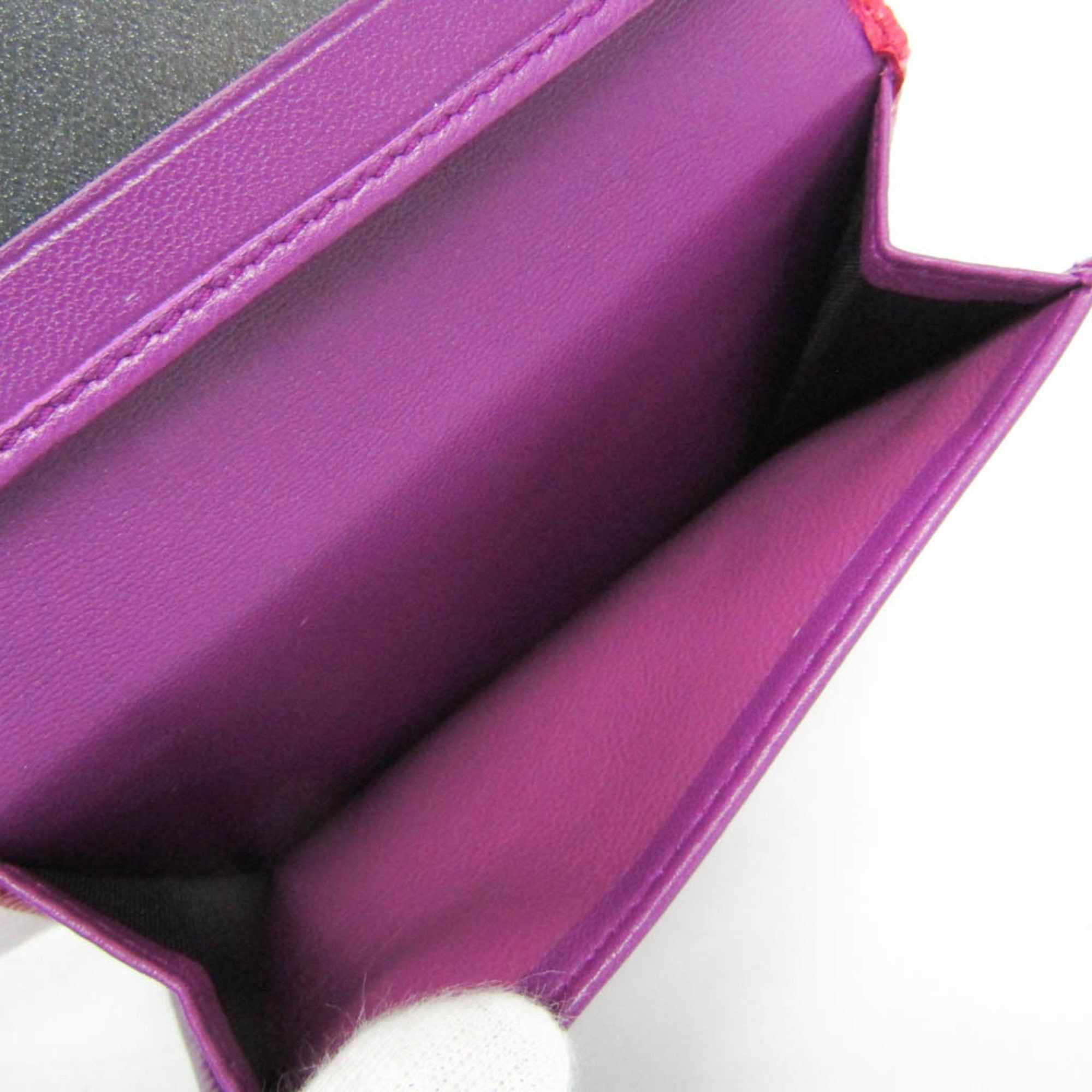 Bvlgari Bvlgari 287264 Leather Card Case Pink,Purple Size ONE SIZE - 5 Thumbnail