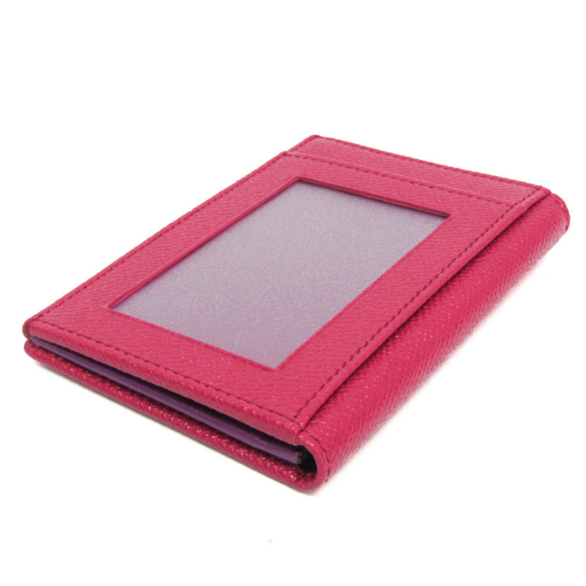 Bvlgari Bvlgari 287264 Leather Card Case Pink,Purple Size ONE SIZE - 3 Thumbnail