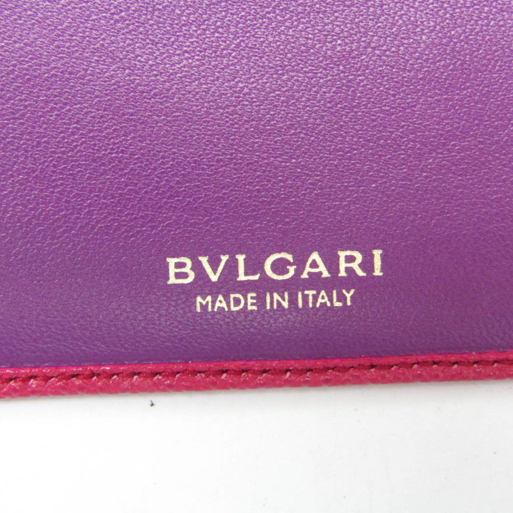 Bvlgari Bvlgari 287264 Leather Card Case Pink,Purple Size ONE SIZE - 10 Thumbnail
