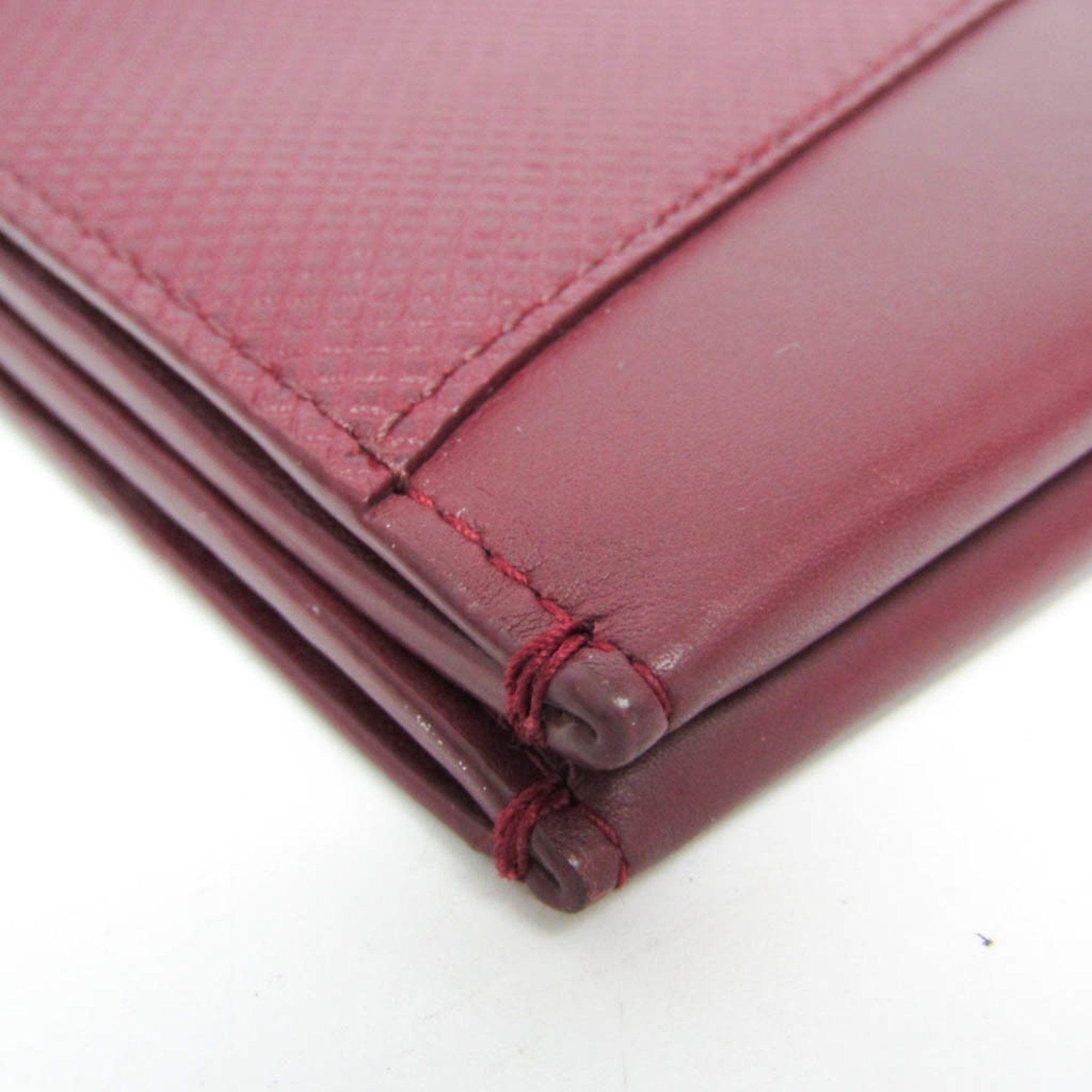 Bottega Veneta Bottega Veneta Marco Polo Men,Women Leather Bill Wallet (bi-fold) Bordeaux Size ONE SIZE - 5 Thumbnail