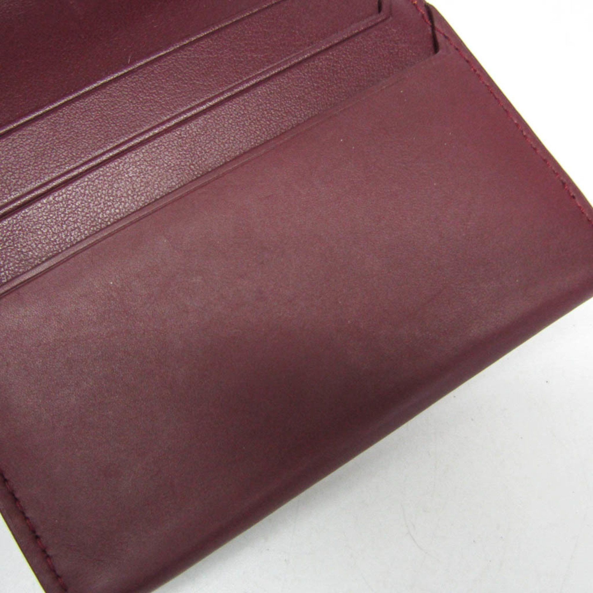 Bottega Veneta Bottega Veneta Marco Polo Men,Women Leather Bill Wallet (bi-fold) Bordeaux Size ONE SIZE - 9 Thumbnail