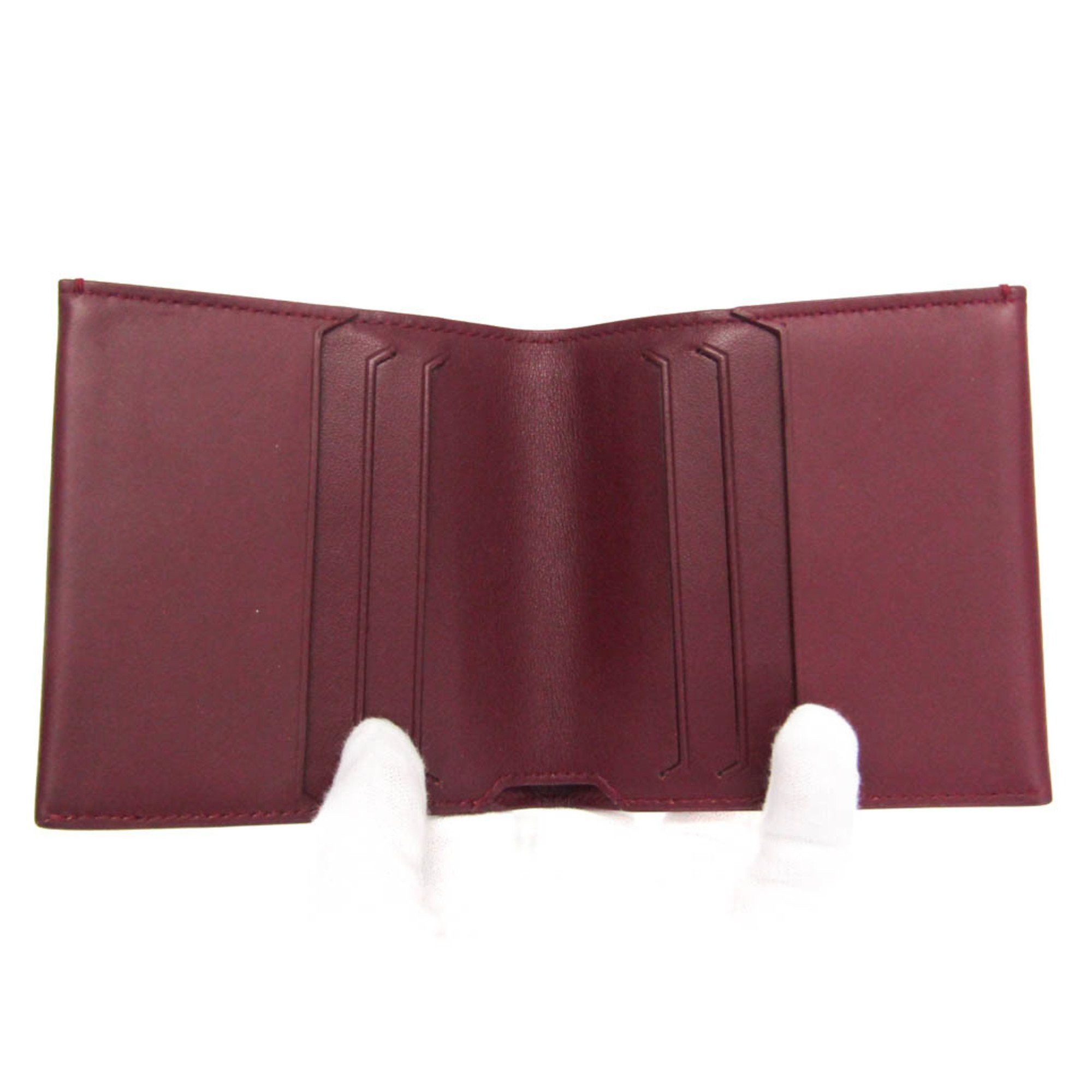 Bottega Veneta Bottega Veneta Marco Polo Men,Women Leather Bill Wallet (bi-fold) Bordeaux Size ONE SIZE - 3 Thumbnail