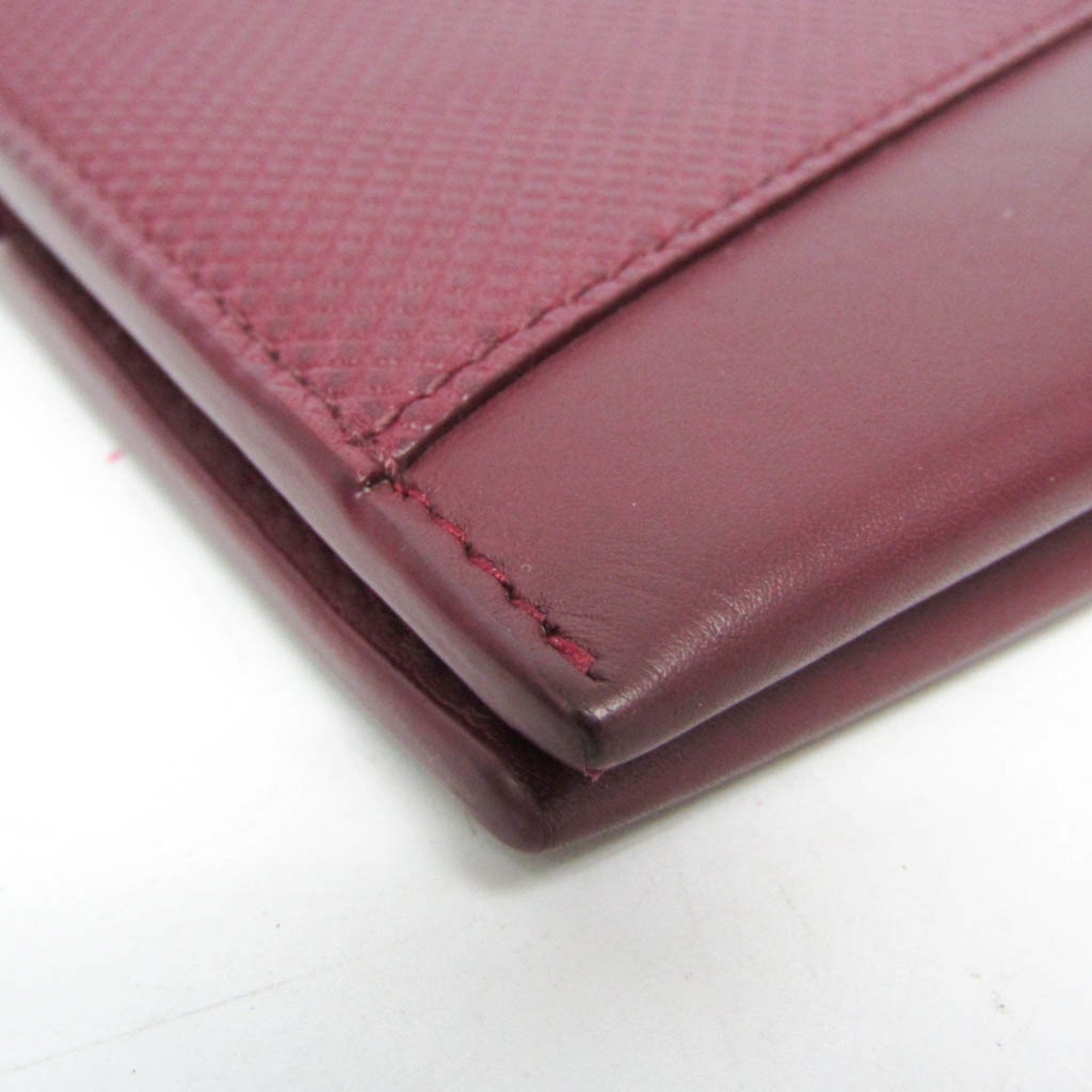 Bottega Veneta Bottega Veneta Marco Polo Men,Women Leather Bill Wallet (bi-fold) Bordeaux Size ONE SIZE - 6 Thumbnail