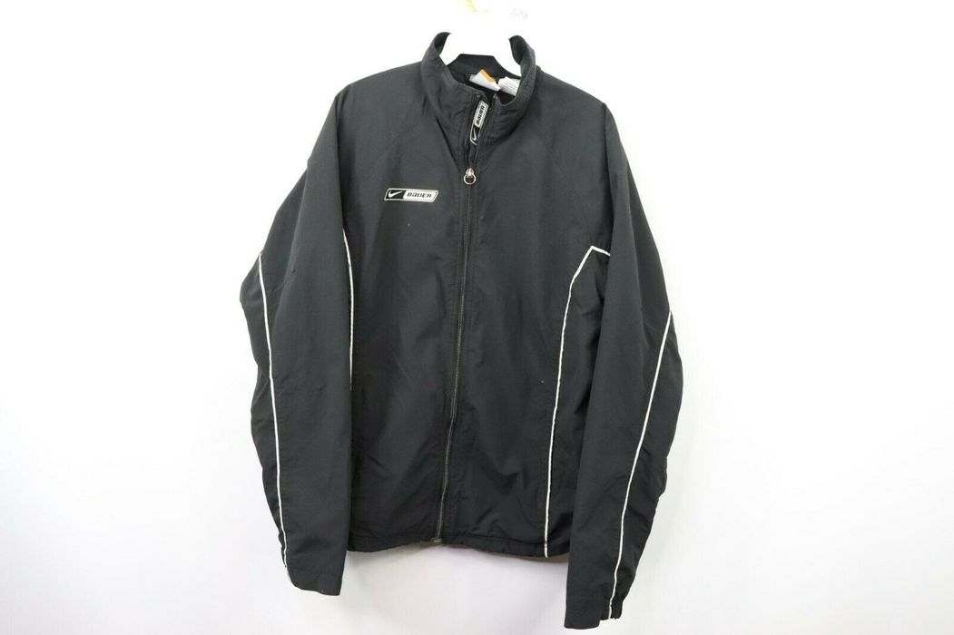 Nike Vintage 90s Nike Bauer Mens Small Full Zip Spell Out Hockey ...