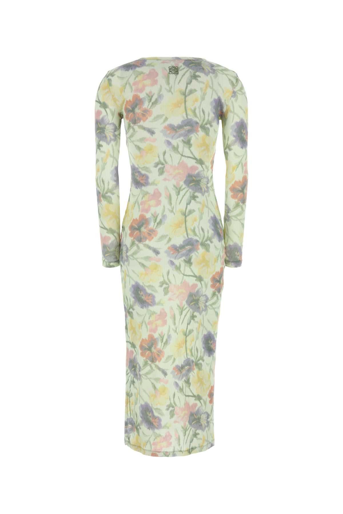 Loewe Printed Silk Blend Dress Size L / US 10 / IT 46 - 2 Thumbnail
