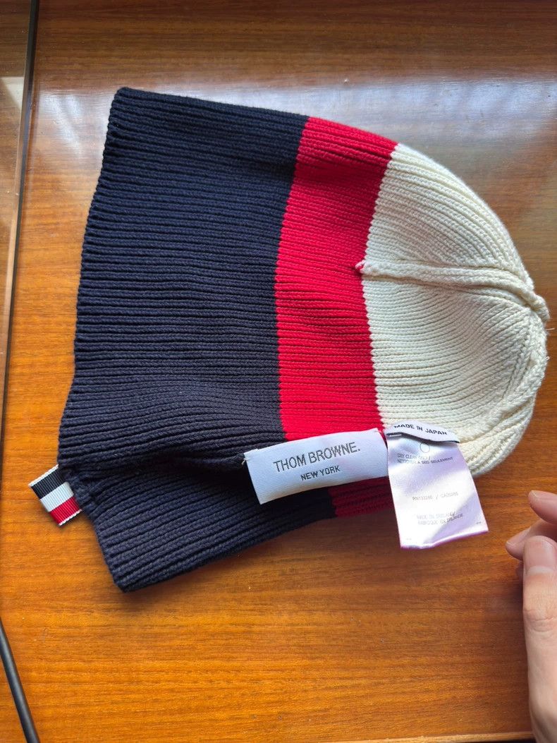 Thom Browne Thom Browne Striped Beanie Hat- dmc Size ONE SIZE - 3 Thumbnail