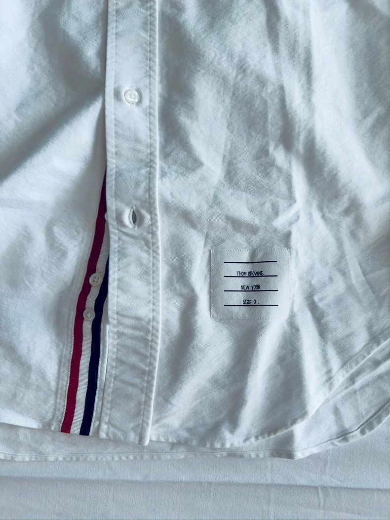 Thom Browne Thom Browne Three-Stripe White Shirt- dmc Size US XS / EU 42 / 0 - 4 Thumbnail
