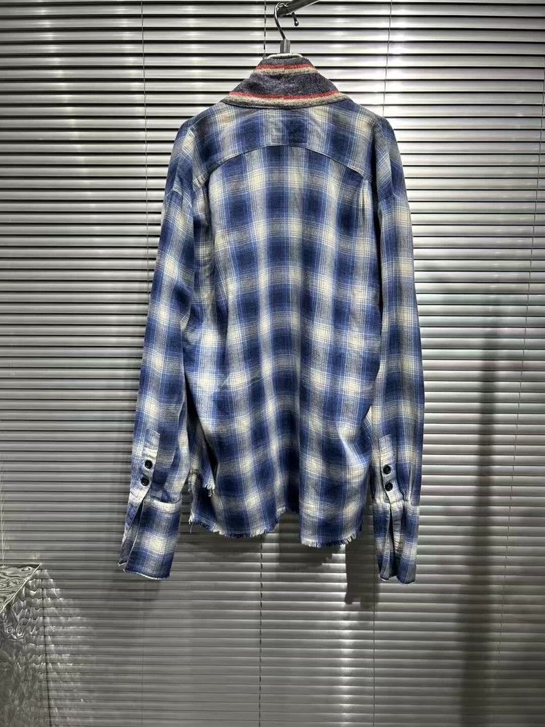 Greg Lauren Greg Lauren Blue Plaid Robe Coat- dmc Size US M / EU 48-50 / 2 - 2 Thumbnail