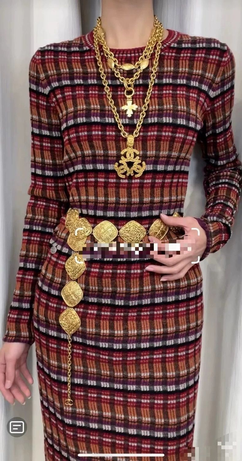 Chanel Chanel F36 Long Knit Dress- dmc Size US 34 / EU 50 - 8 Thumbnail