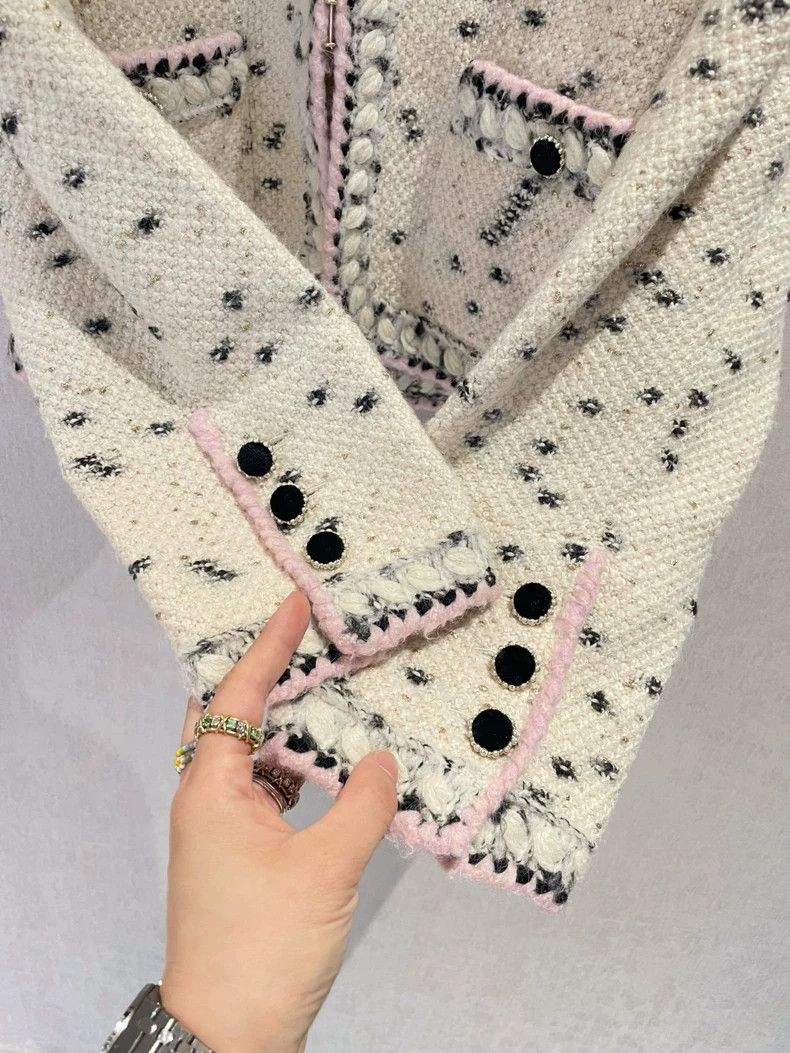 Chanel Chanel Polka Dot Double Pocket Jacket- dmc Size US M / EU 48-50 / 2 - 7 Thumbnail