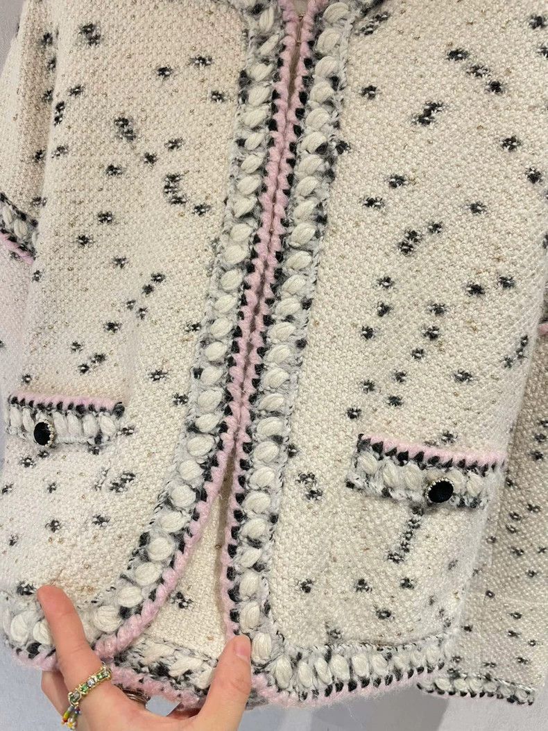 Chanel Chanel Polka Dot Double Pocket Jacket- dmc Size US M / EU 48-50 / 2 - 3 Thumbnail