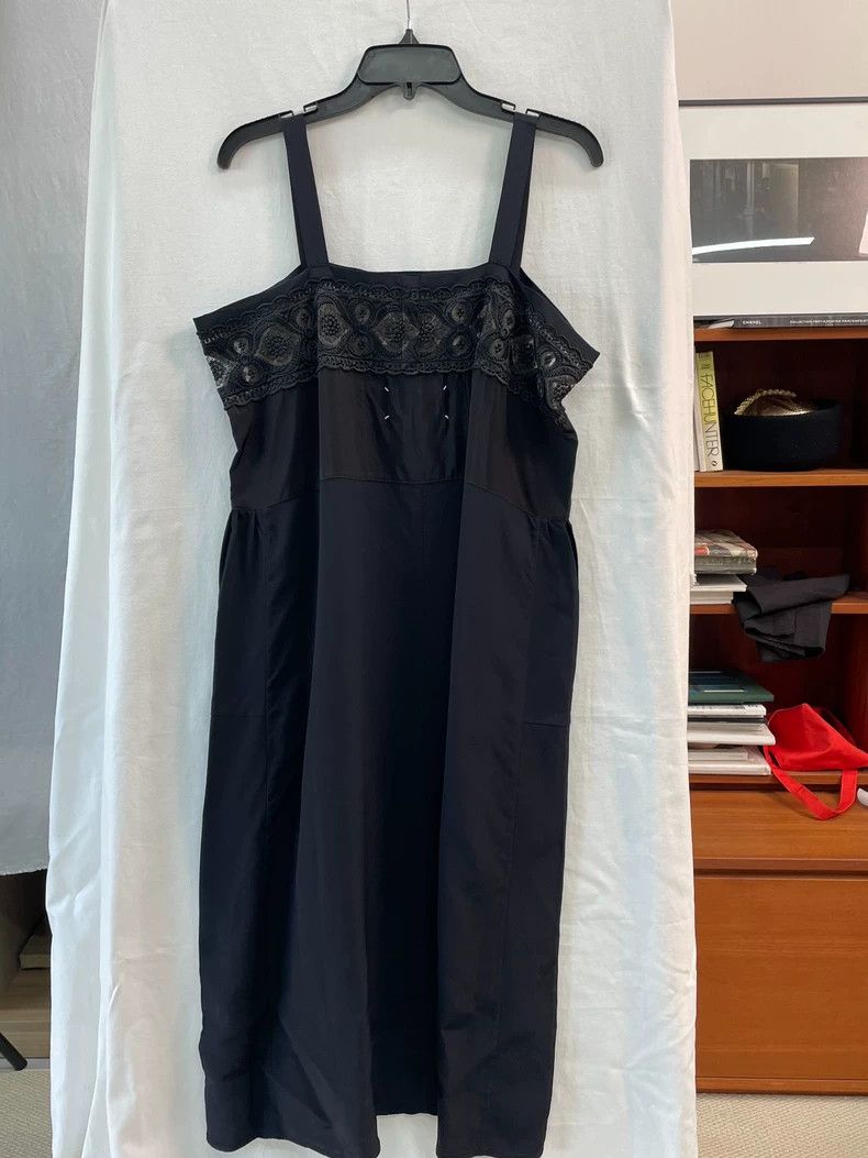 Maison Margiela Maison Margiela Black Lace Panel Long Dress- dmc Size US 38 / EU 54 - 6 Thumbnail