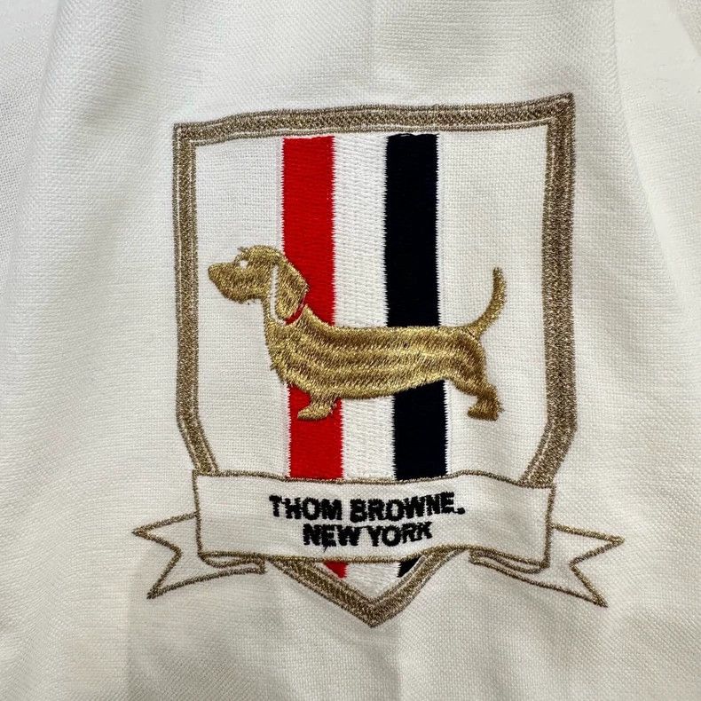 Thom Browne Thom Browne White Embroidered Long Sleeve Shirt- dmc Size US S / EU 44-46 / 1 - 5 Thumbnail