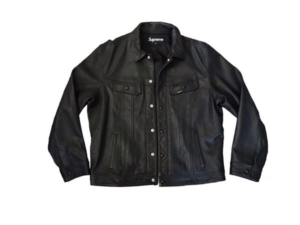 Supreme Supreme Leather Trucker Jacket | Grailed