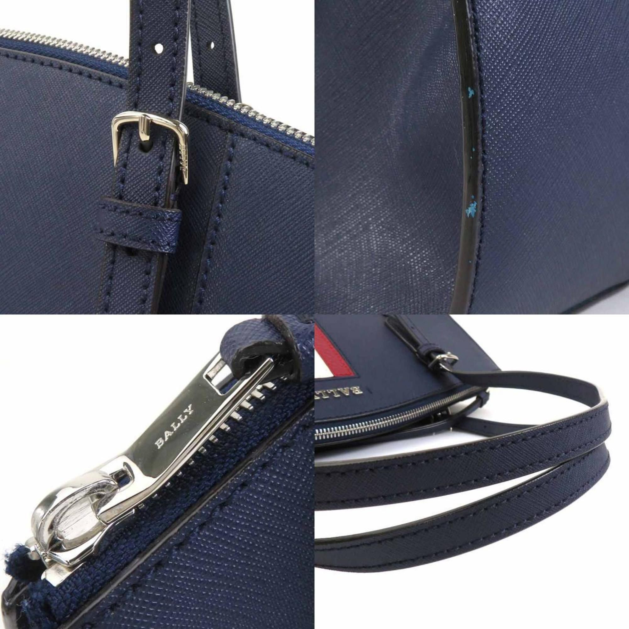 Bally Bally Shoulder Bag, Leather, Navy, Women's, 56284g Size ONE SIZE - 4 Thumbnail