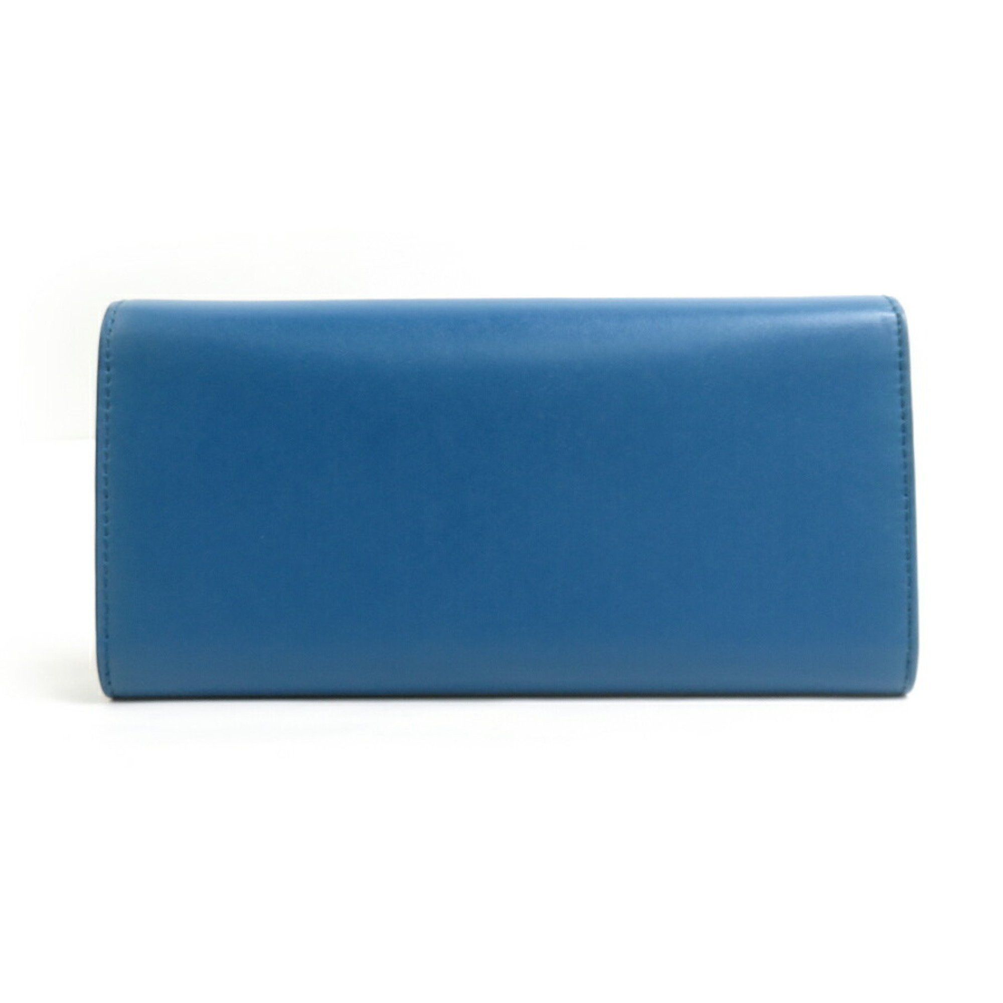 Salvatore Ferragamo Salvatore Ferragamo Vara Ribbon Leather Long Wallet in Blue and Gold for Women (e60813a) Size ONE SIZE - 2 Thumbnail