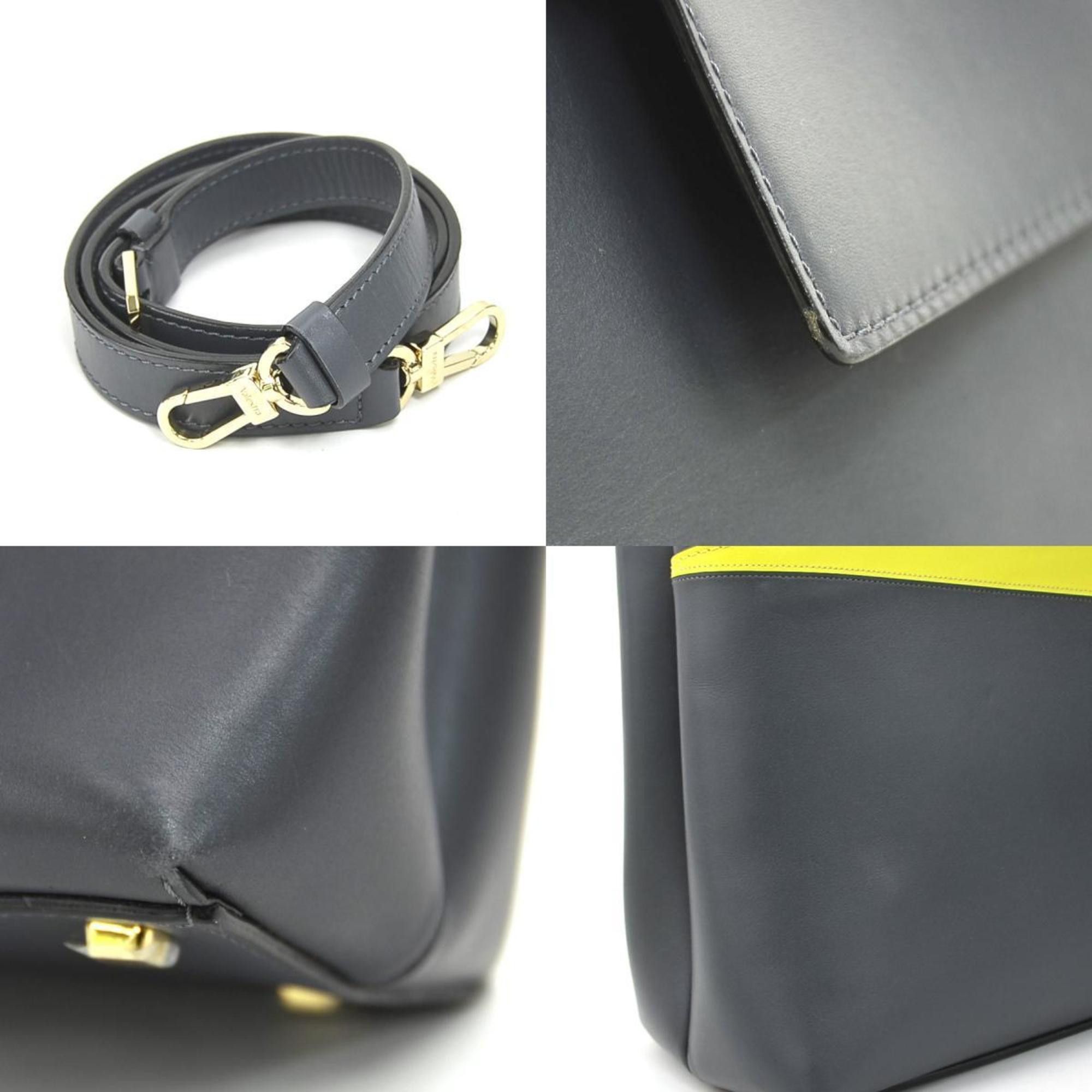 Valextra Valextra Small Twisted Leather Handbag/Shoulder Bag in Gray and Yellow, Women's, 90173g Size ONE SIZE - 4 Thumbnail