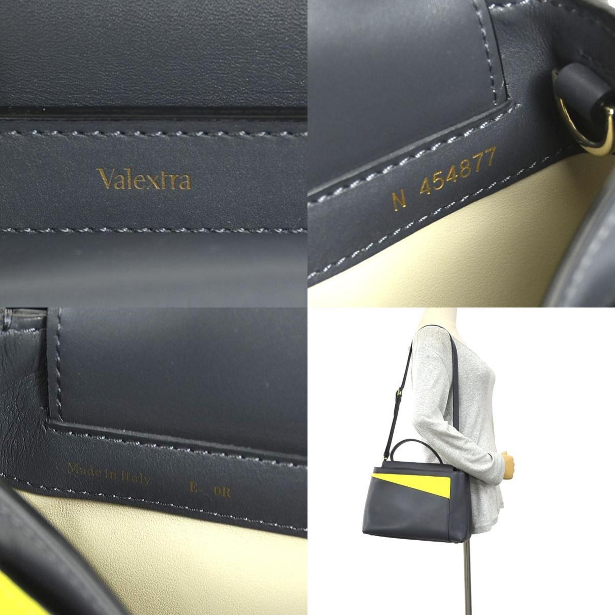 Valextra Valextra Small Twisted Leather Handbag/Shoulder Bag in Gray and Yellow, Women's, 90173g Size ONE SIZE - 5 Thumbnail