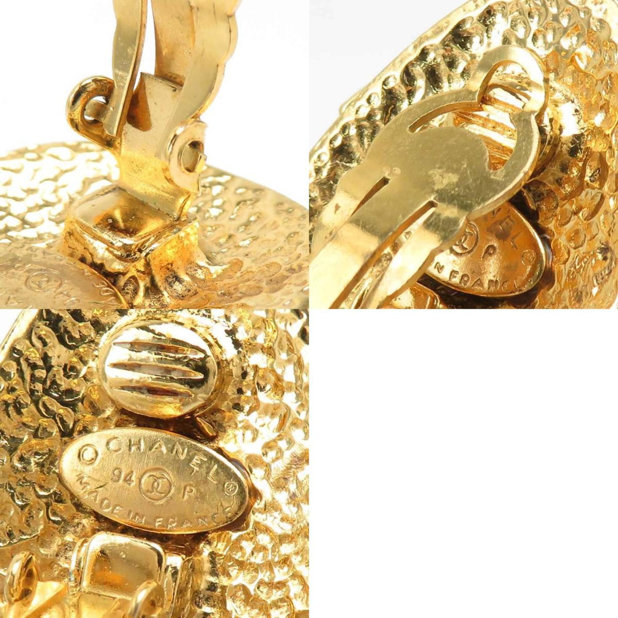 Chanel CHANEL Coco Mark Metal Gold Earrings for Women e60820k Size ONE SIZE - 5 Thumbnail