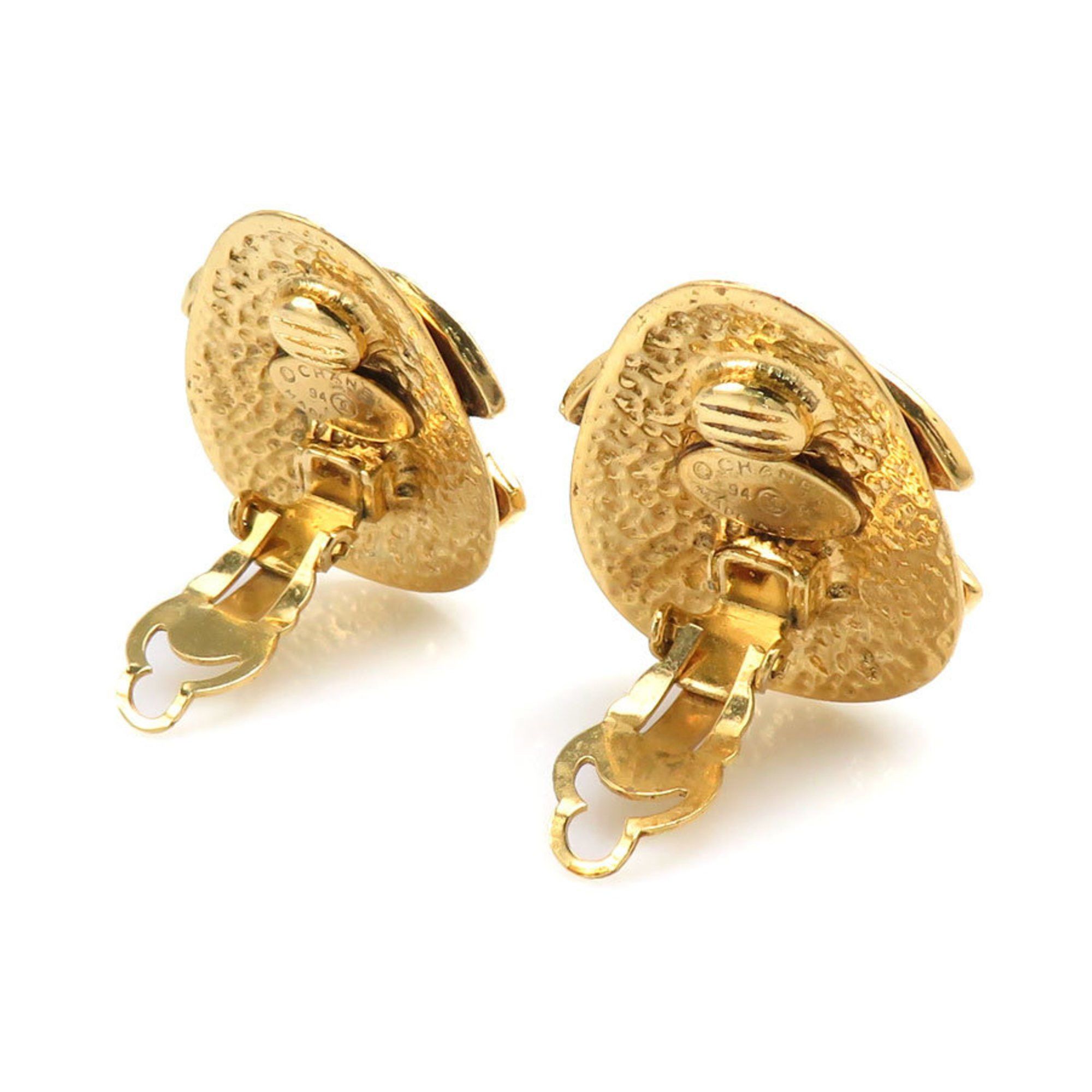 Chanel CHANEL Coco Mark Metal Gold Earrings for Women e60820k Size ONE SIZE - 3 Thumbnail