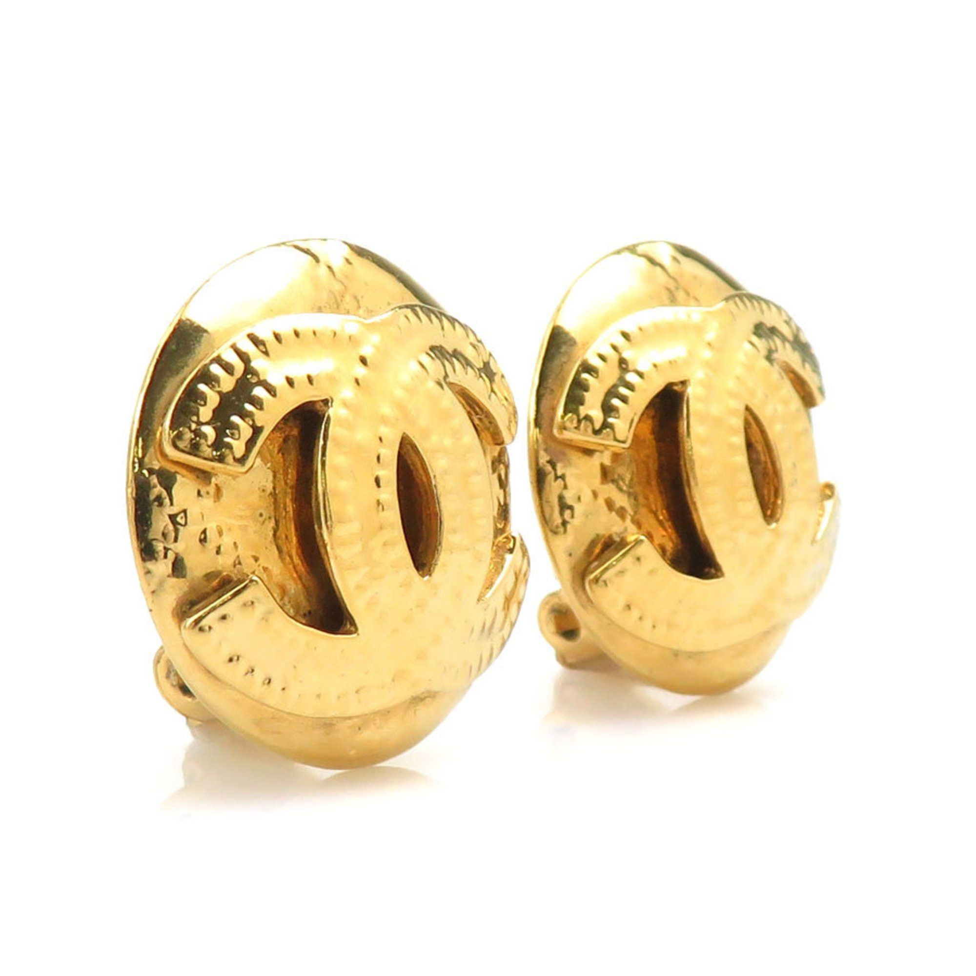 Chanel CHANEL Coco Mark Metal Gold Earrings for Women e60822g Size ONE SIZE - 2 Thumbnail