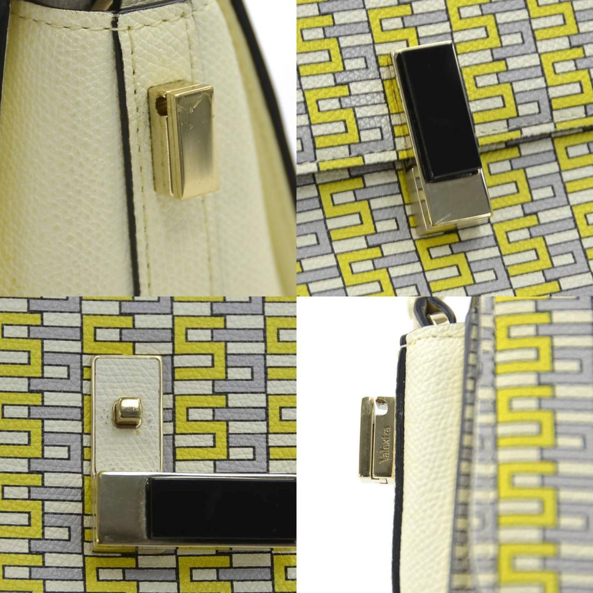 Valextra Valextra Iside Crossbody Leather Handbag/Shoulder Bag in Yellow, Gray, and Ivory, Women's, 90174g Size ONE SIZE - 4 Thumbnail