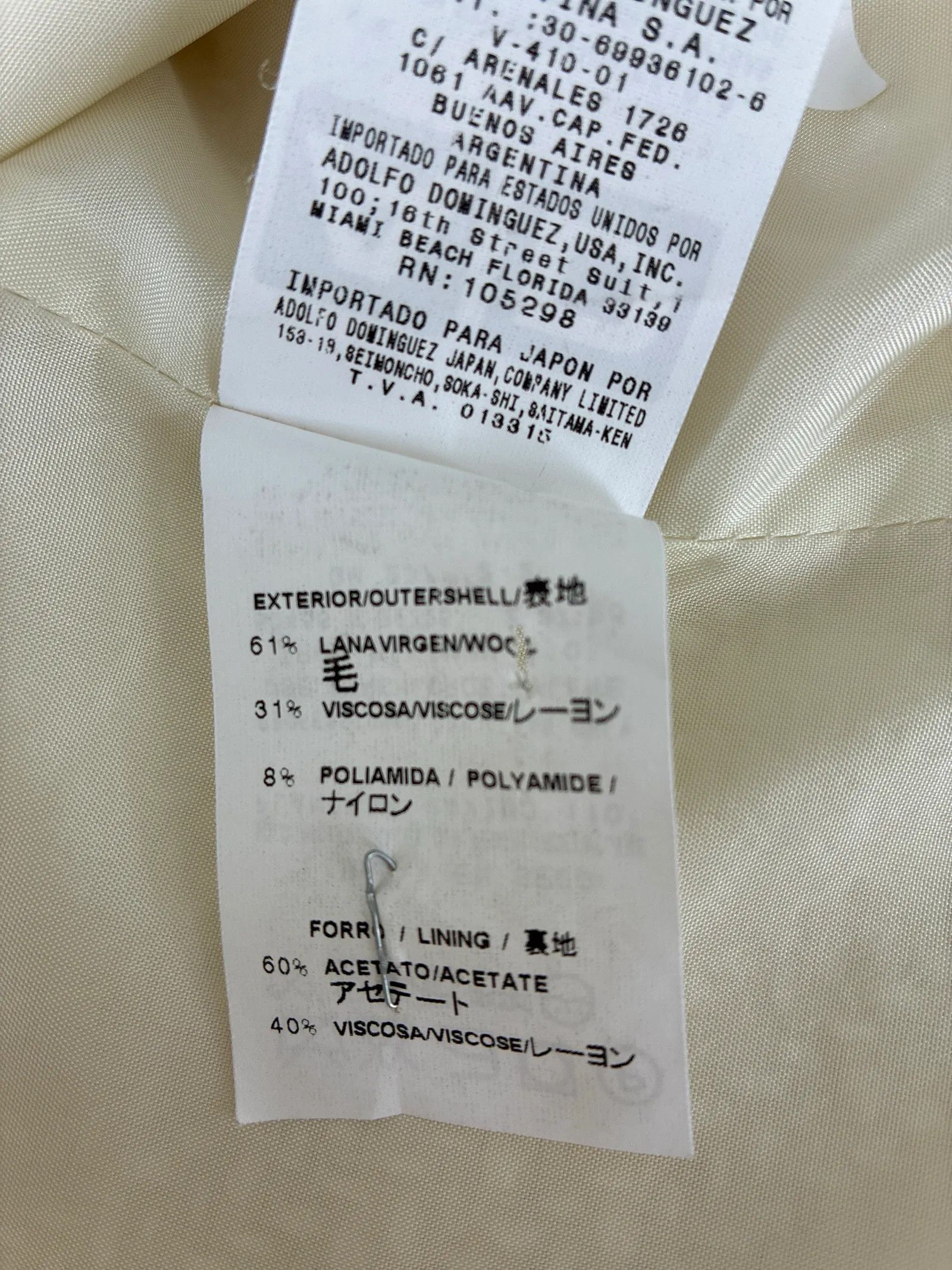 Adolfo Dominguez Adolfo Dominguez Kort offwhite kavaj fickor fram Blazer Size S / US 4 / IT 40 - 3 Thumbnail
