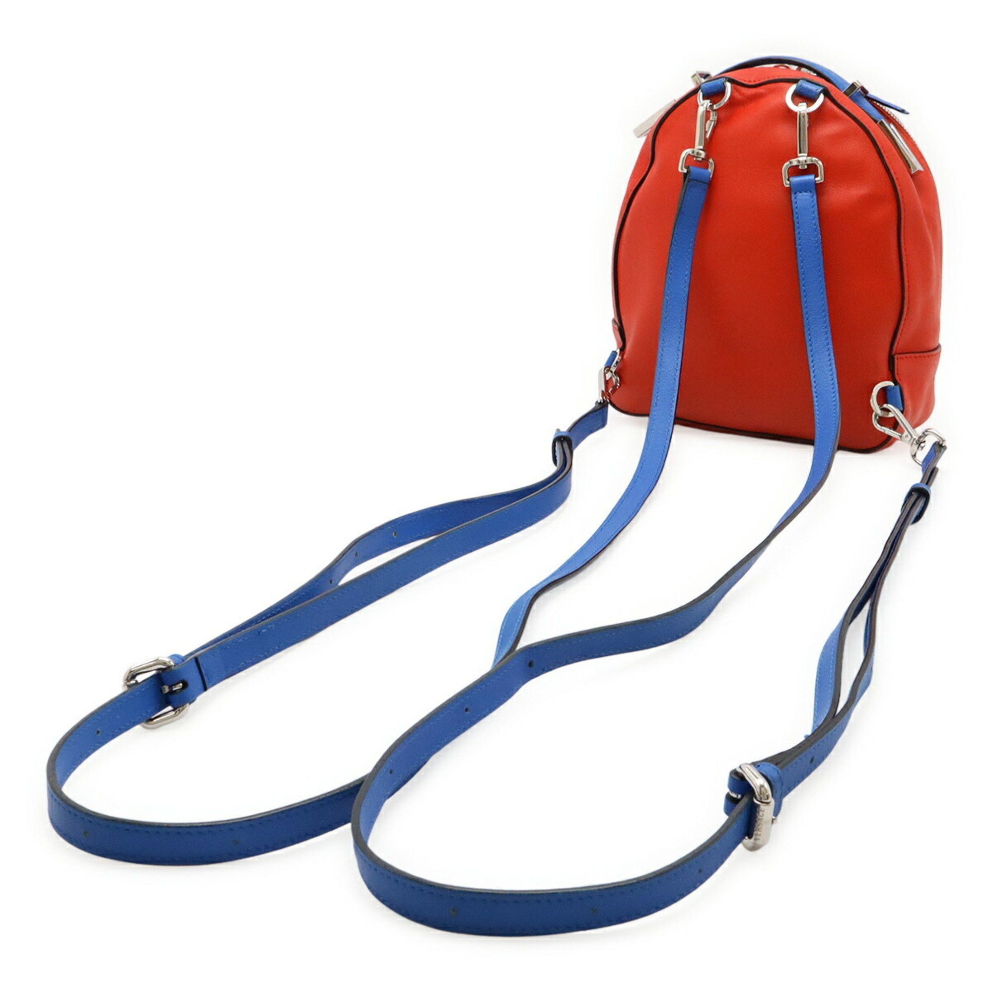 Versace Versace Medusa Backpack Rucksack Mini Leather Red Blue Size ONE SIZE - 3 Thumbnail