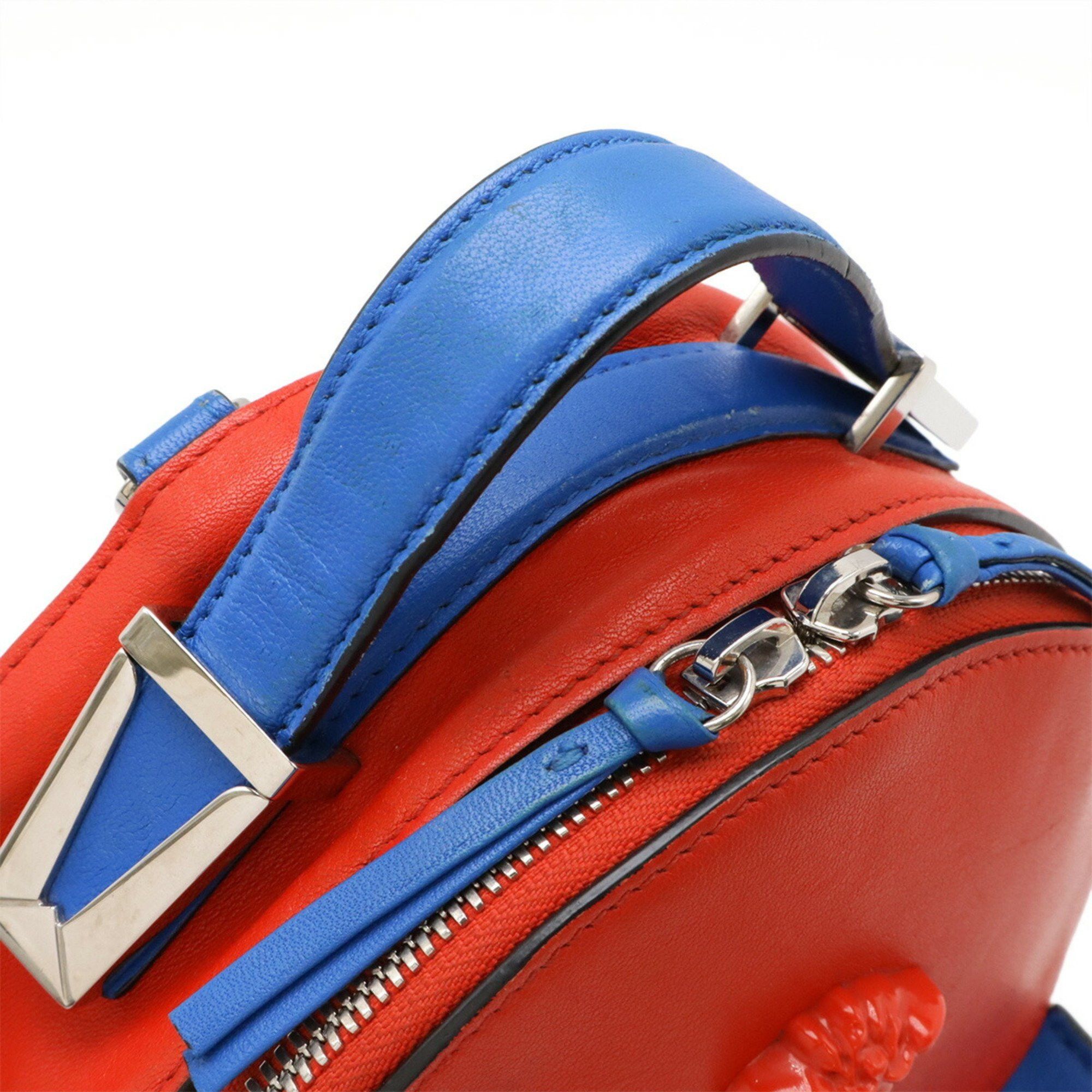 Versace Versace Medusa Backpack Rucksack Mini Leather Red Blue Size ONE SIZE - 6 Thumbnail