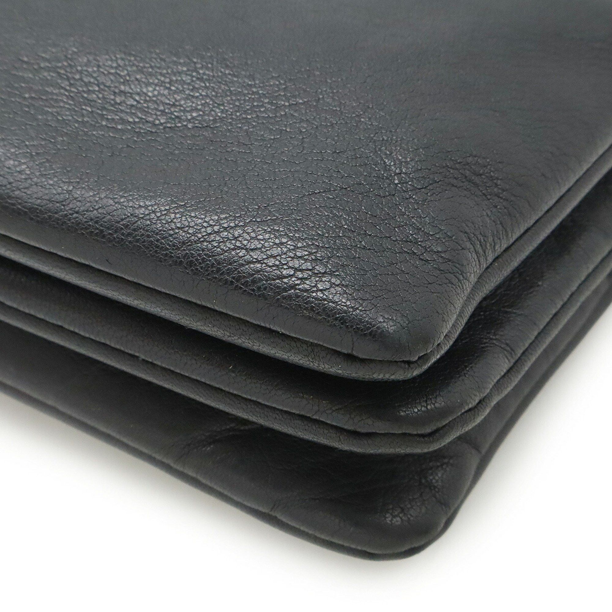 Celine CELINE Trio Small Shoulder Bag/Pouch in Black Leather (192033) Size ONE SIZE - 4 Thumbnail