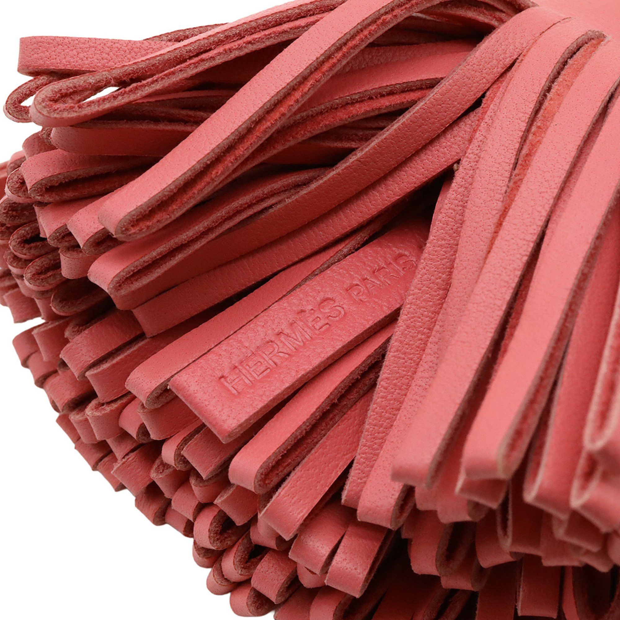 Hermes HERMES Carmen Key Ring Keychain Tassel Charm Anjou Miro Leather Pink Size ONE SIZE - 6 Thumbnail