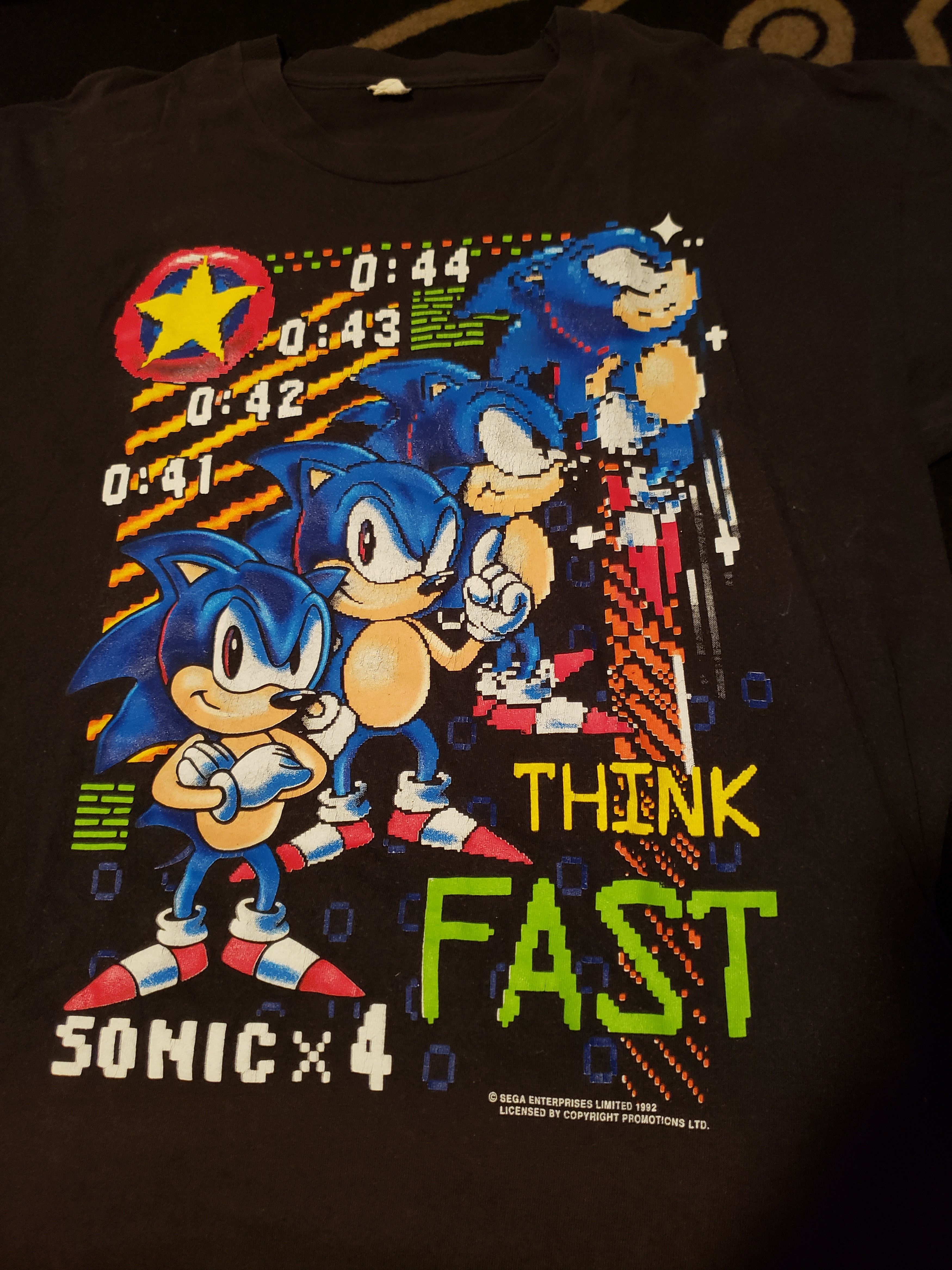 Vintage Sonic the Hedgehog Think Fast Shirt | Grailed