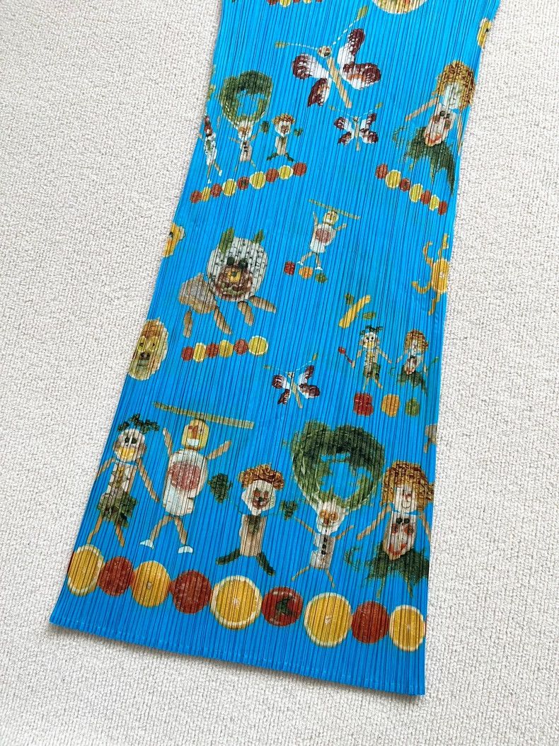 Issey Miyake Issey Miyake Blue Vegetable Print Dress - dmc Size US 30 / EU 46 - 7 Thumbnail